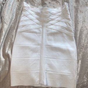 Bebe white skirt